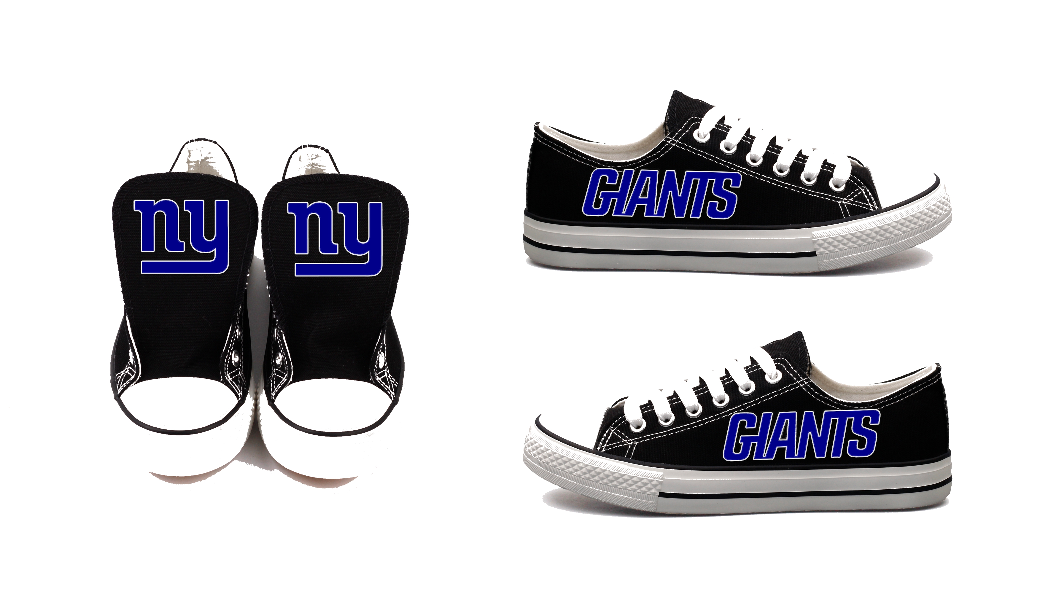 Women's NFL New York Giants Repeat Print Low Top Sneakers 007